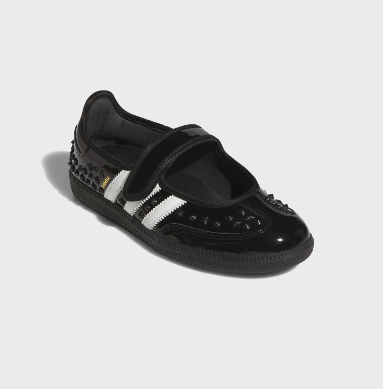 adidas Samba Studded Mary Jane Shoes in Black and White