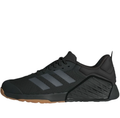 adidas Black Lace-Up Sneakers with Grey Stripes and Gum Accents
