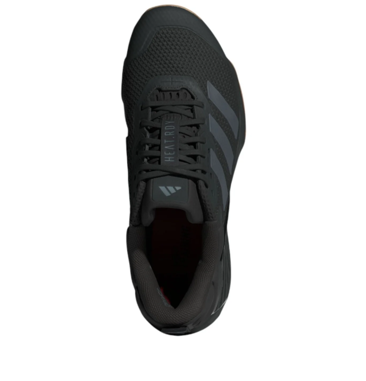 adidas Black Lace-Up Sneakers with Grey Stripes and Gum Accents