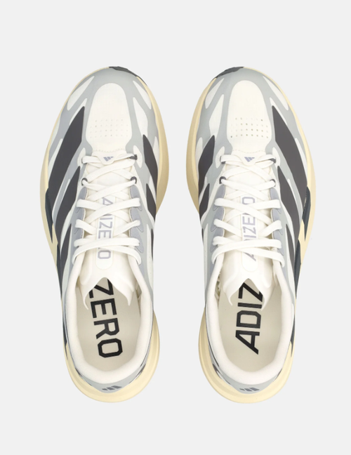 adidas Adizero White and Grey Sneakers with Black Stripes