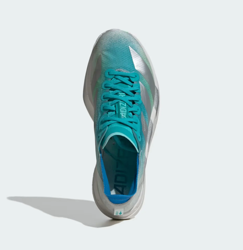 adidas Adizero Teal and Grey Sneakers with Blue Heel Accents