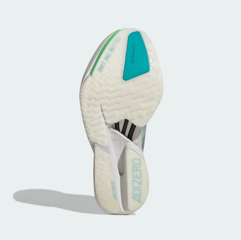 adidas Adizero Teal and Grey Sneakers with Blue Heel Accents