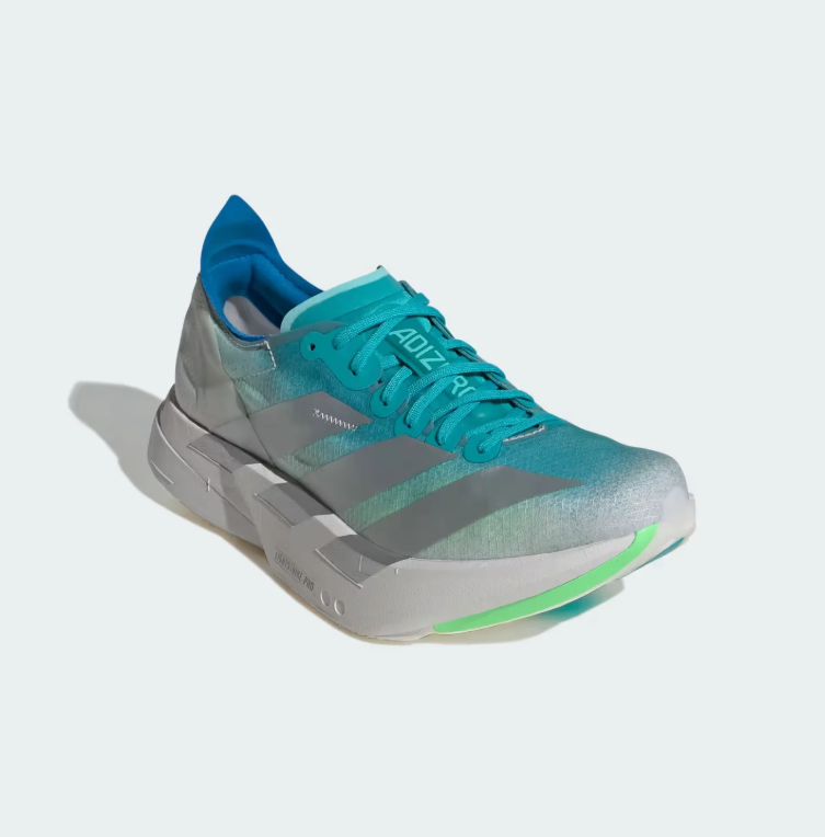 adidas Adizero Teal and Grey Sneakers with Blue Heel Accents