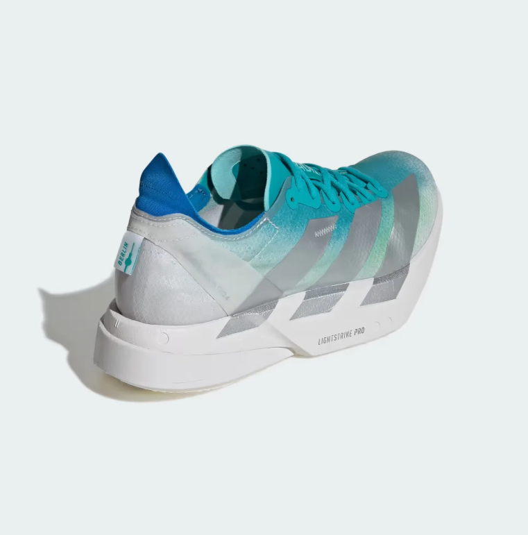 adidas Adizero Teal and Grey Sneakers with Blue Heel Accents