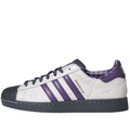 adidas Superstar White and Purple Shell-Toe Sneakers