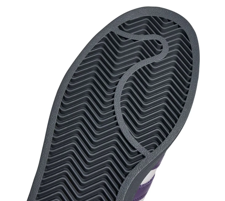 adidas Superstar White and Purple Shell-Toe Sneakers