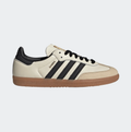 adidas Samba Cream and Black Sneakers with Gum Sole