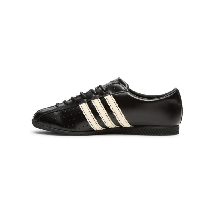 adidas Japan Black Low-Profile Sneakers with Cream Stripes