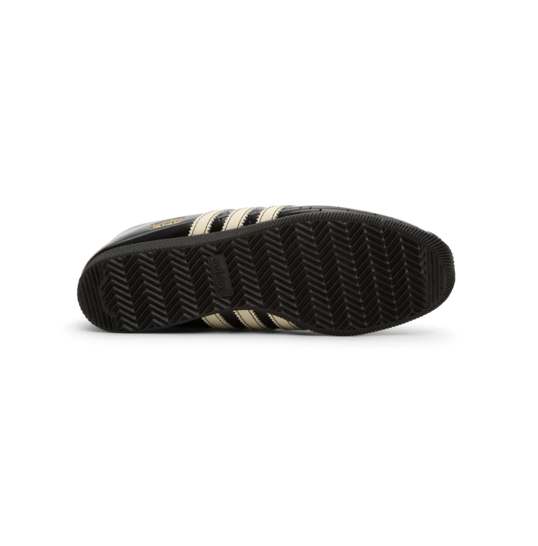 adidas Japan Black Low-Profile Sneakers with Cream Stripes