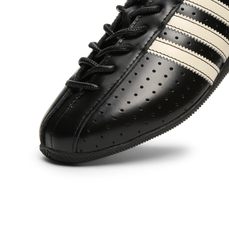 adidas Japan Black Low-Profile Sneakers with Cream Stripes