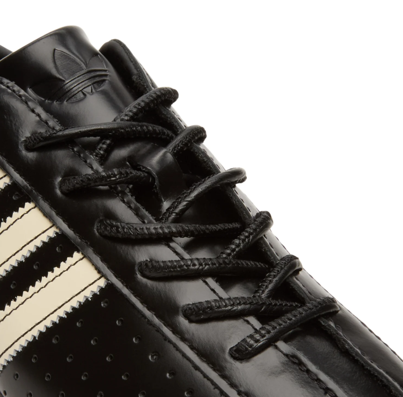 adidas Japan Black Low-Profile Sneakers with Cream Stripes