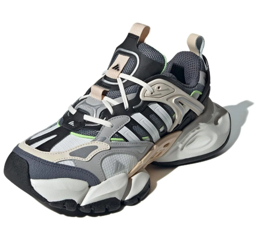 adidas Grey and Black Chunky Sneakers with Mint Accents
