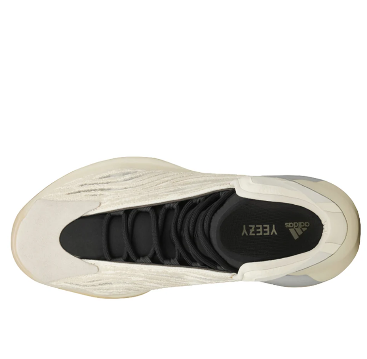 adidas YEEZY Cream High-Top Sneakers with Black Laces