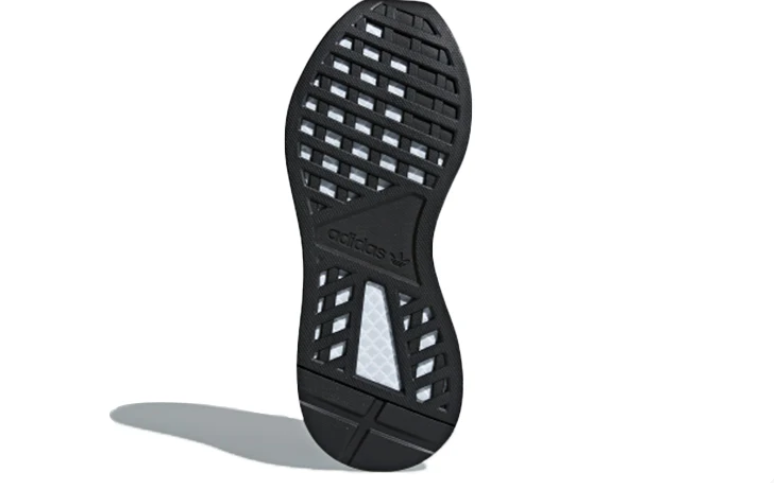 adidas White Grid-Mesh Low-Top Sneakers with Black Accents