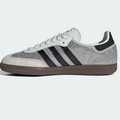 adidas Silver Rhinestone-Style Low-Top Sneakers with Black Stripes