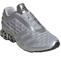 adidas Silver Grey Mesh Sneakers with Sculpted Open-Pod Heel