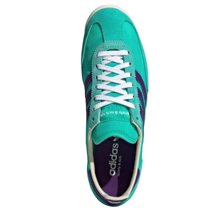 adidas x Sporty & Rich Teal and Purple Low-Top Sneakers