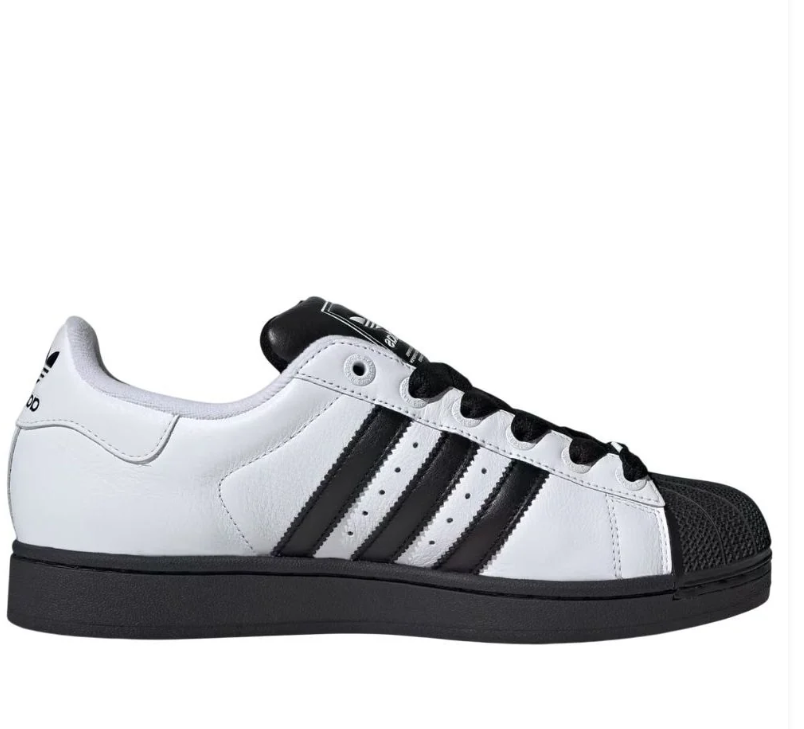 adidas Superstar White and Black Shell-Toe Sneakers