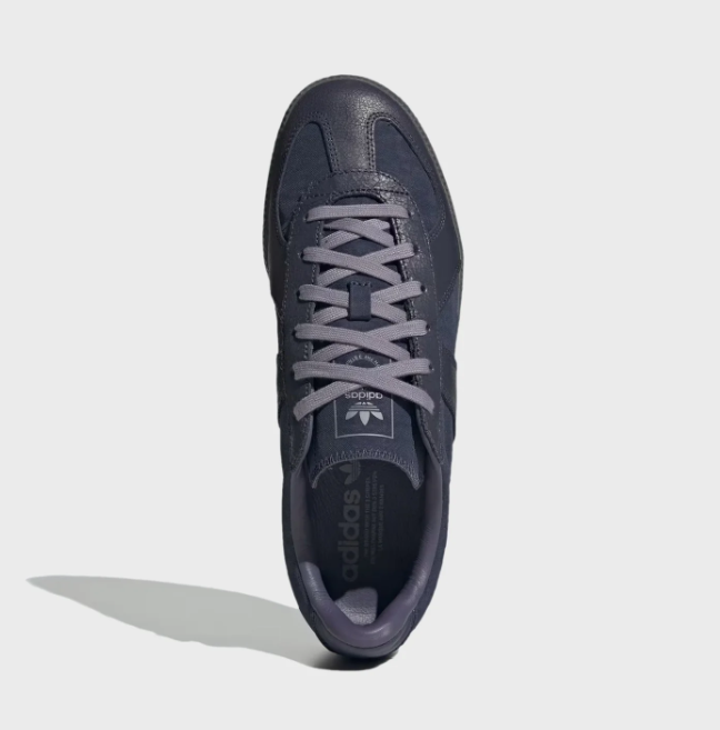 adidas Dark Navy Low-Top Sneakers with Grey Laces