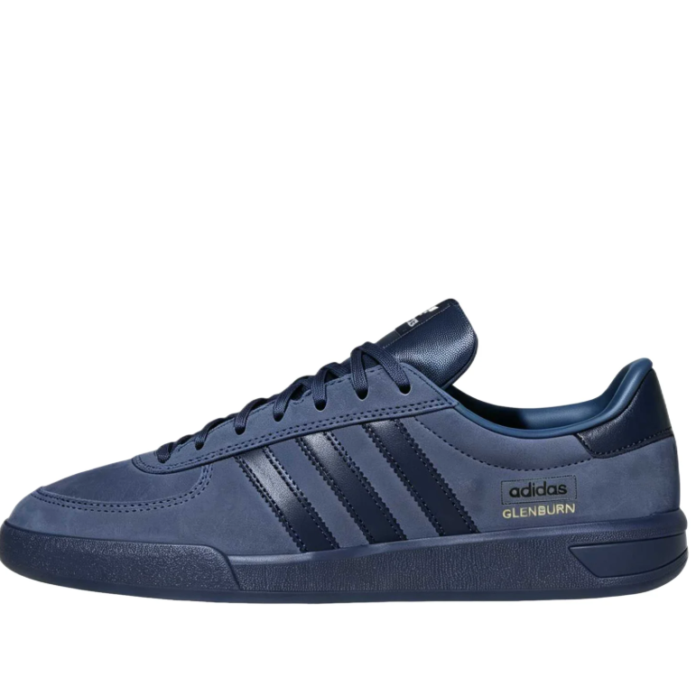 adidas Glenburn Blue Grey and Navy Low-Top Sneakers