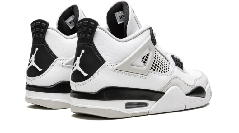 Air Jordan White and Grey Sneakers with Black Accents and Jumpman Logo