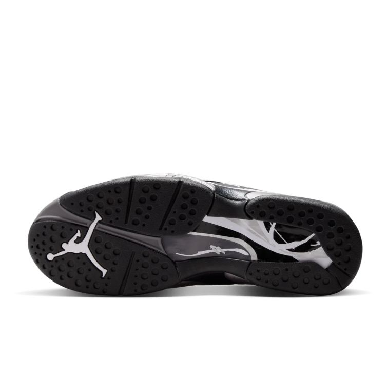 Air Jordan Black High-Top Sneakers with Cross Straps and Silver-Grey Accents