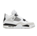 Air Jordan White and Light Grey Sneakers with Black Accents and Grid Panels