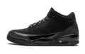 Air Jordan All-Black Sneakers with Glossy Trim and Elephant-Print Overlays