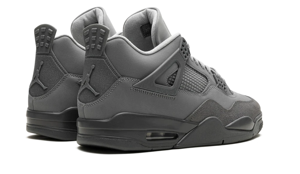 Air Jordan Grey Sneakers with Grid Panels and Tonal Side Wings
