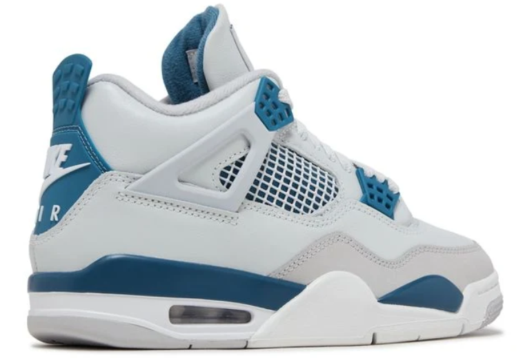 Air Jordan White and Teal Blue Sneakers with Grid Panels