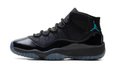 Air Jordan Black High-Top Sneakers with Glossy Trim and Teal Jumpman Logo