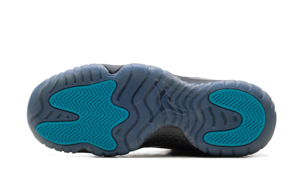 Air Jordan Black High-Top Sneakers with Glossy Trim and Teal Jumpman Logo
