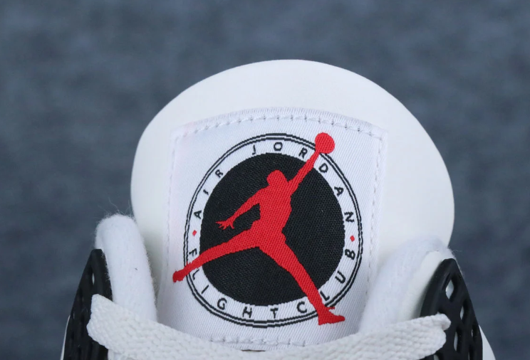 Air Jordan White and Black Sneakers with Flight Club Tongue Patch