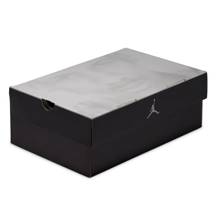 Air Jordan Red Sneakers with Black Side Wings and Grey Lace Tabs