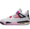 Air Jordan Light Grey Sneakers with Pink Gradient Panels and Black Side Wings