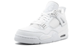 Air Jordan All-White Sneakers with Silver-Toned Lace Tabs