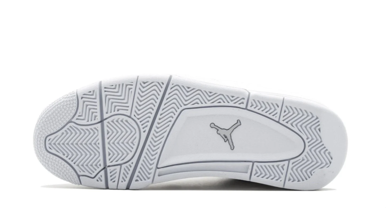 Air Jordan All-White Sneakers with Silver-Toned Lace Tabs