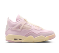 Air Jordan Pale Pink Sneakers with Cream Laces and Grid Panels
