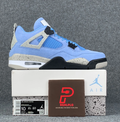 Air Jordan 4 Retro Light Blue Sneakers with Grey Speckled Trim