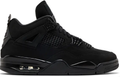 Air Jordan All-Black Sneakers with Grid Panels and Glossy Lace Tabs