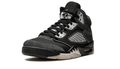 Air Jordan Black and Charcoal High-Top Sneakers with Contrast Stitching and Speckled Trim