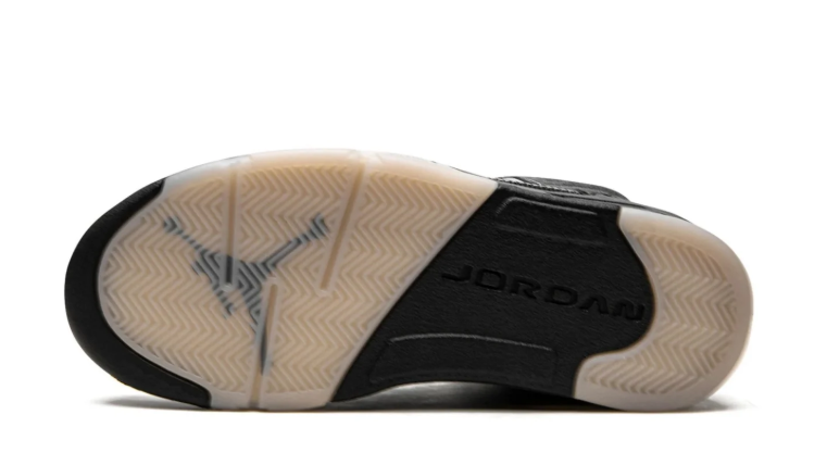Air Jordan Black and Charcoal High-Top Sneakers with Contrast Stitching and Speckled Trim