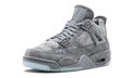 Air Jordan Grey Sneakers with Tonal Graphic Panels and Pale Blue Outsole
