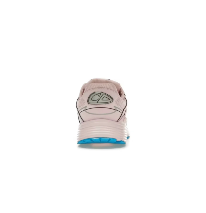 Dior Blush Pink Chunky Sneakers with CD Logo and Blue Sole Accents