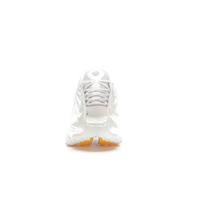 Nike White Sneakers with Wave Panels and Gum-Colored Outsole Accents