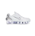 Nike White and Silver Sneakers with Full-Length Column Sole