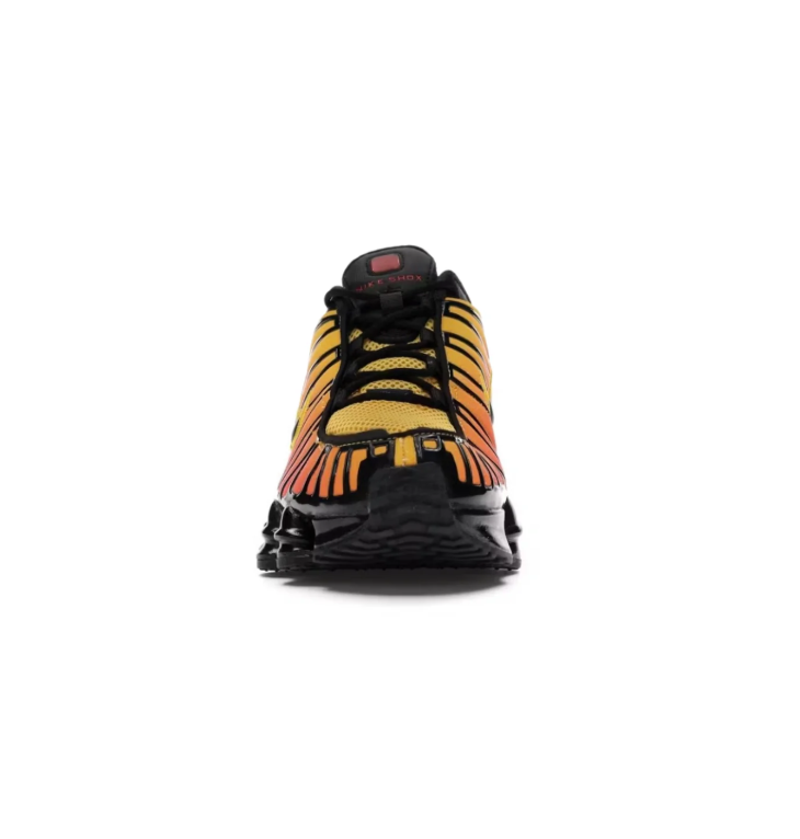 Nike Yellow-to-Red Gradient Sneakers with Black Column Sole