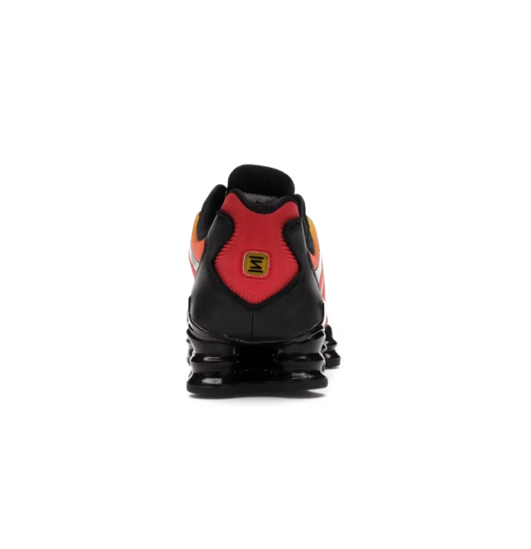 Nike Yellow-to-Red Gradient Sneakers with Black Column Sole