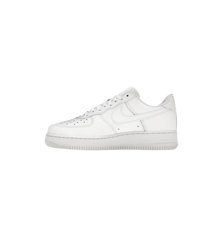 Nike x Supreme White Low-Top Sneakers with Red Box Logo