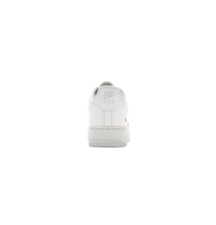 Nike x Supreme White Low-Top Sneakers with Red Box Logo
